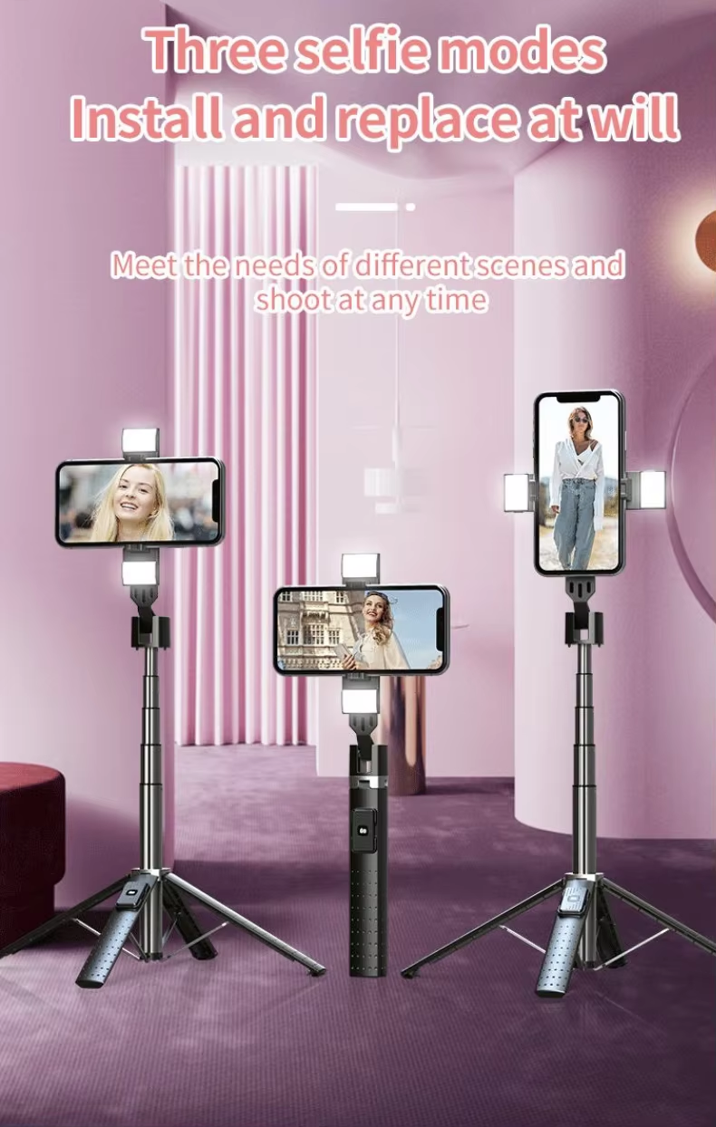 Phone Tripod Stand Remote Control 360 Rotation Flexible Selfie Stick (11)