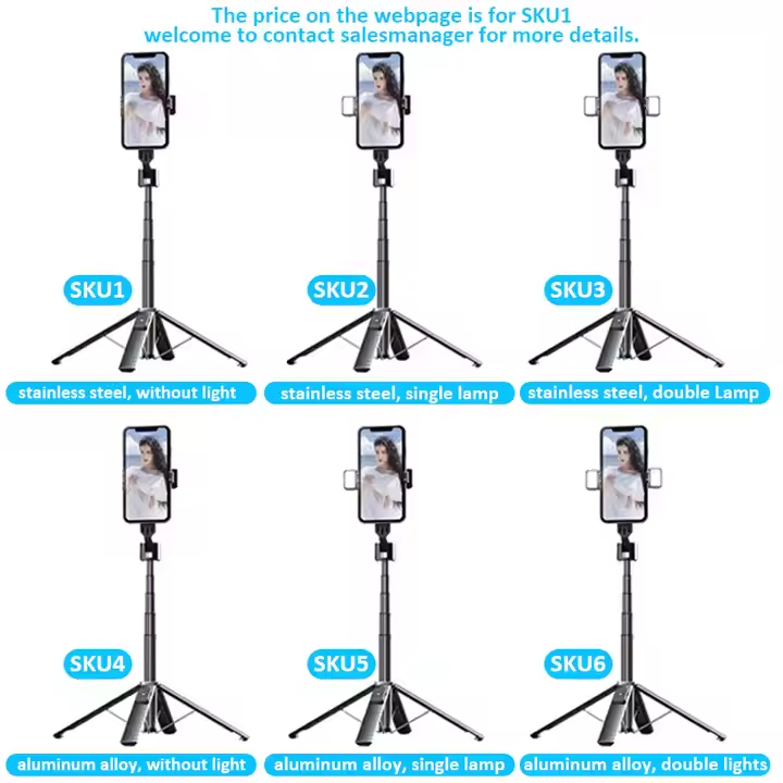 Phone Tripod Stand Remote Control 360 Rotation Flexible Selfie Stick (16)