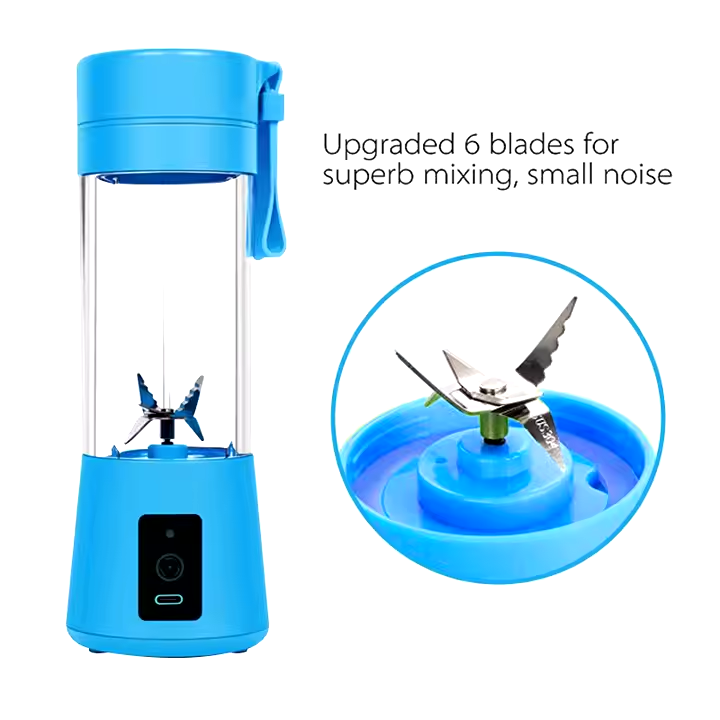 Portable Mini USB Rechargeable Personal 4 Blade Electric Fruit Extractor Juice Blender Cup for Home Sports Outdoors (2)