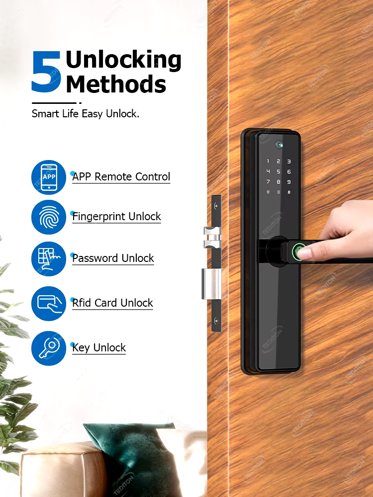 Wifi Smart Door Lock With Camera Doorbell (11)